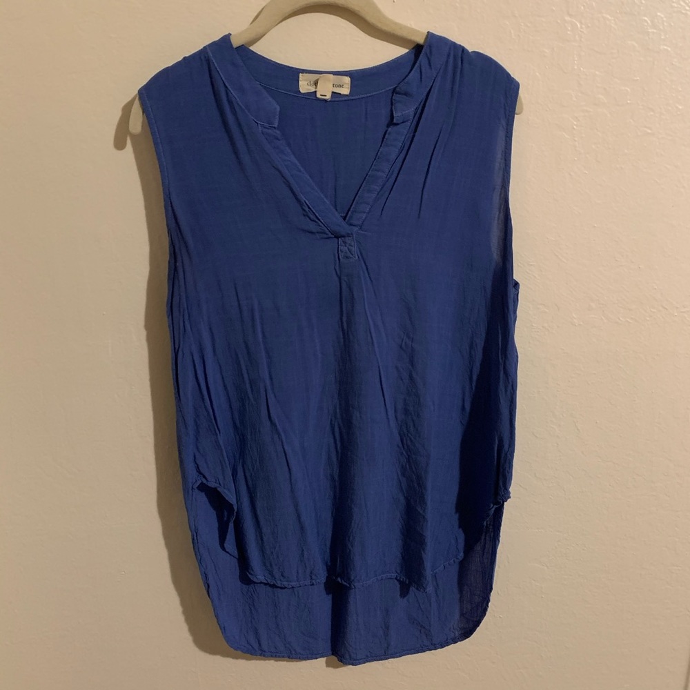 Cloth & Stone Hi-Lo Tank Tunic Blue